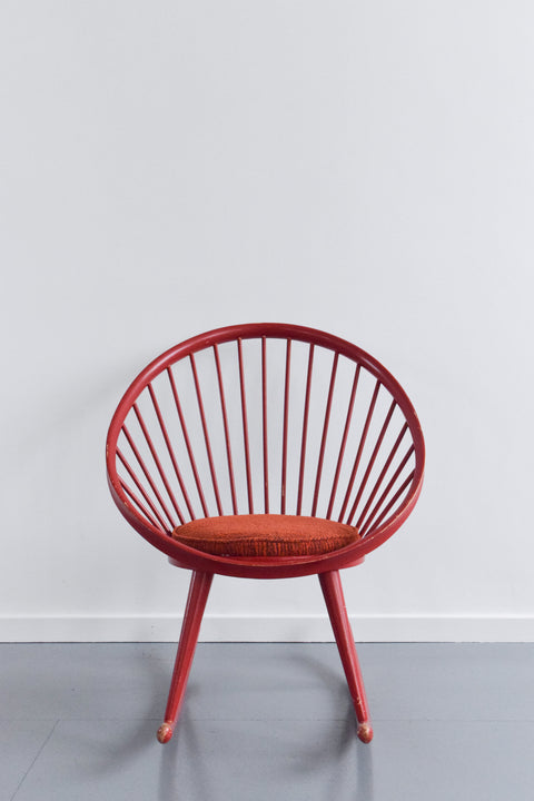 Vintage Circle Rocking Chair by Yngve Ekström for Stol AB Sweden