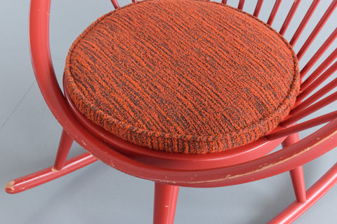 Vintage Circle Rocking Chair by Yngve Ekström for Stol AB Sweden