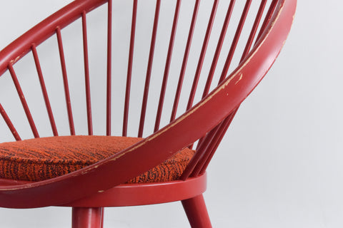 Vintage Circle Rocking Chair by Yngve Ekström for Stol AB Sweden