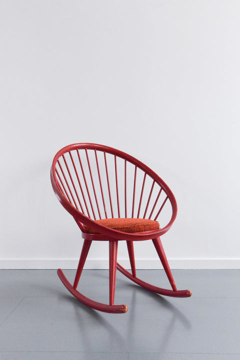 Vintage Circle Rocking Chair by Yngve Ekström for Stol AB Sweden