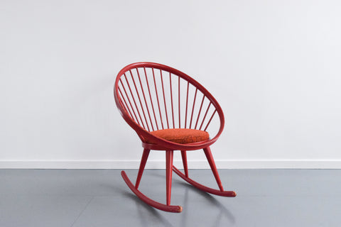Vintage Circle Rocking Chair by Yngve Ekström for Stol AB Sweden