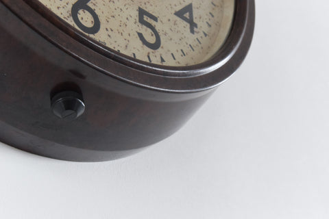 Vintage Round Bakelite Wall Clock by Genalex