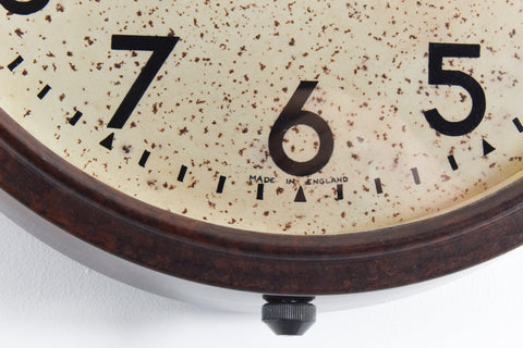 Vintage Round Bakelite Wall Clock by Genalex