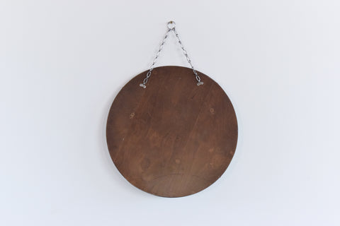 Vintage Round Frameless Bevelled Wall Mirror
