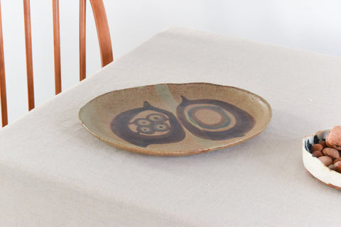 Vintage Rustic Ceramic Studio Pottery Decorative Plate