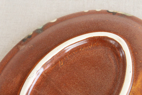 Vintage Rustic Ceramic Studio Pottery Plate by Lamorna Pottery