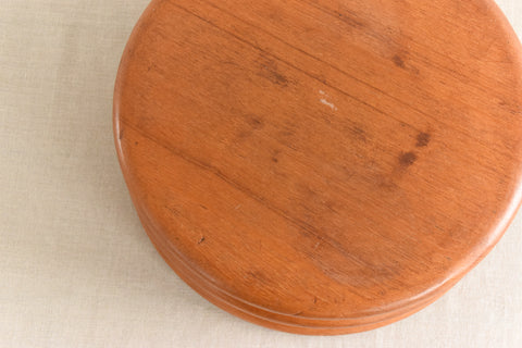 Vintage Rustic Hand Turned Ribbed Wooden Bowl