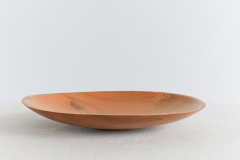 Vintage Rustic Hand Turned Wooden Platter / Bowl
