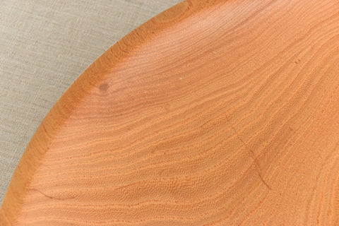 Vintage Rustic Hand Turned Wooden Platter / Bowl