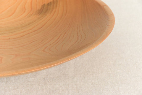 Vintage Rustic Hand Turned Wooden Platter / Bowl