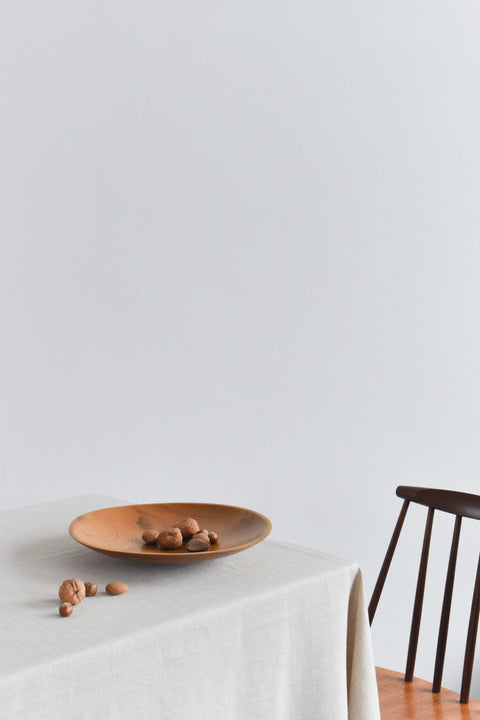 Vintage Rustic Hand Turned Wooden Platter / Bowl
