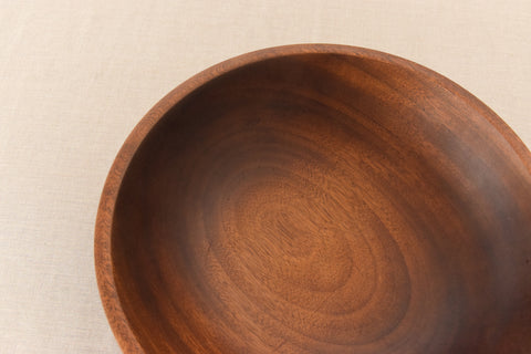 Vintage Rustic Mid-Century Hand Turned Wooden Fruit Bowl