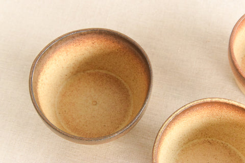 Vintage Set of 3 Small Rustic Studio Pottery Bowls