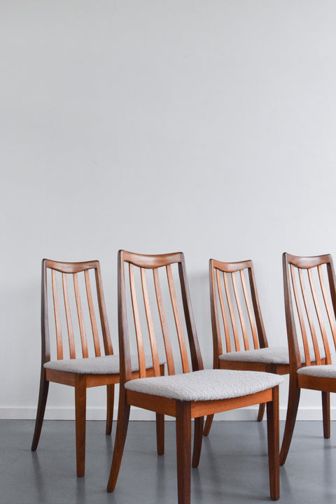 Vintage Set of 4 G Plan Fresco Teak Dining Chairs
