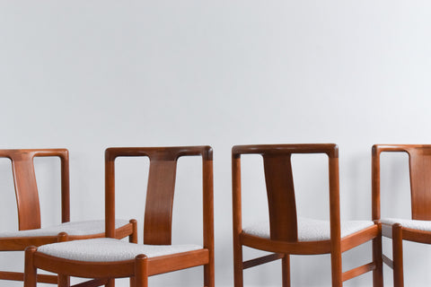 Vintage Set of Four Teak Dining Chairs