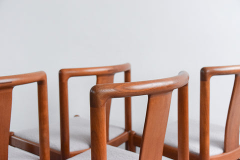 Vintage Set of Four Teak Dining Chairs