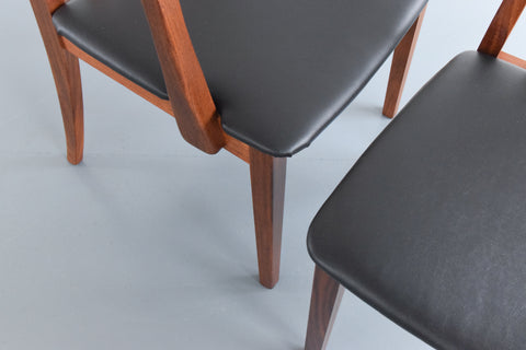 Vintage Set of 6 G Plan Fresco Teak Dining Chairs with Carvers