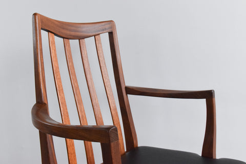 Vintage Set of 6 G Plan Fresco Teak Dining Chairs with Carvers