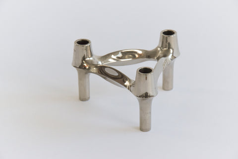Vintage Set of 8 German Modular Candle Holders by Ceasar Stoffi & Fritz Nagel for BMF