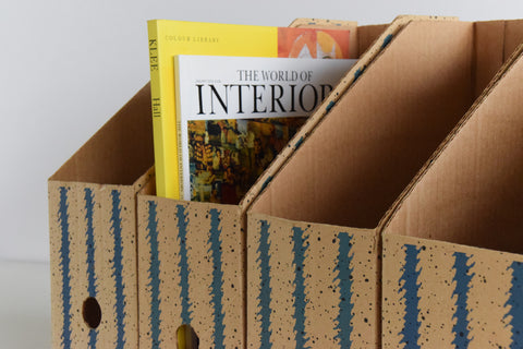 Vintage Set of Four Cardboard IKEA 'BARR' Magazine File