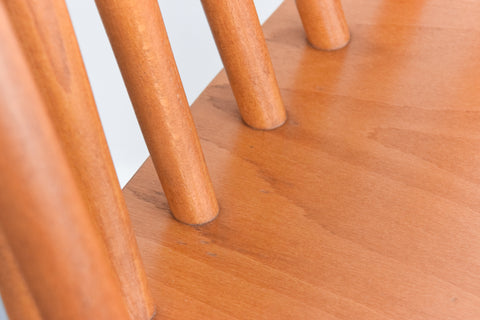 Vintage Set of Four Danish Mid Century Beech Dining Chairs by Farstrup