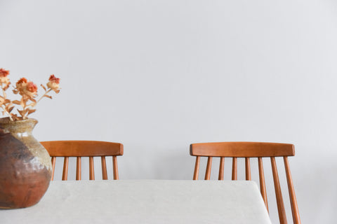 Vintage Set of Four Danish Mid Century Beech Dining Chairs by Farstrup