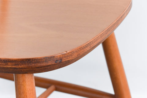Vintage Set of Four Danish Mid Century Beech Dining Chairs by Farstrup