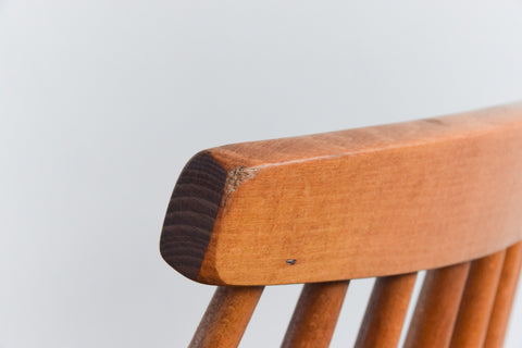 Vintage Set of Four Danish Mid Century Beech Dining Chairs by Farstrup