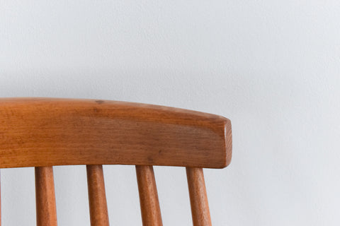 Vintage Set of Four Danish Mid Century Beech Dining Chairs by Farstrup