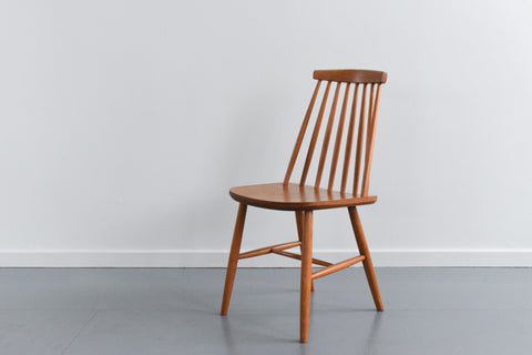 Vintage Set of Four Danish Mid Century Beech Dining Chairs by Farstrup
