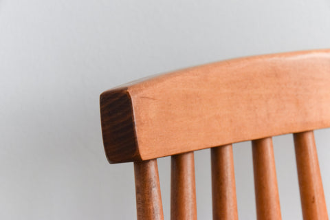 Vintage Set of Four Danish Mid Century Beech Dining Chairs by Farstrup