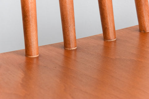 Vintage Set of Four Danish Mid Century Beech Dining Chairs by Farstrup