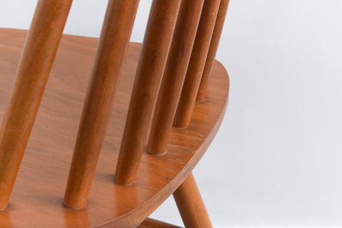 Vintage Set of Four Danish Mid Century Beech Dining Chairs by Farstrup