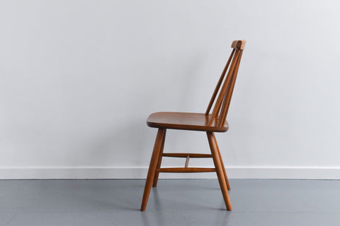Vintage Set of Four Danish Mid Century Beech Dining Chairs by Farstrup