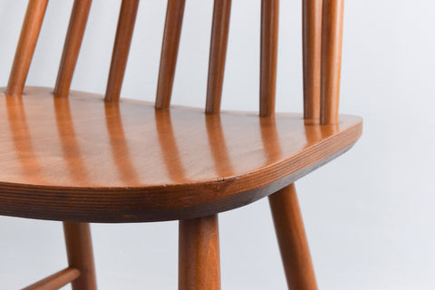 Vintage Set of Four Danish Mid Century Beech Dining Chairs by Farstrup