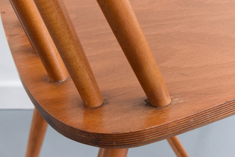 Vintage Set of Four Danish Mid Century Beech Dining Chairs by Farstrup