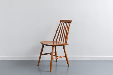 Vintage Set of Four Mid Century Beech Dining Tellus Chairs by IKEA