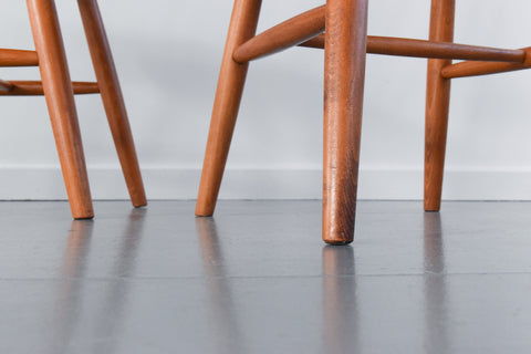Vintage Set of Four Mid Century Beech Dining Tellus Chairs by IKEA
