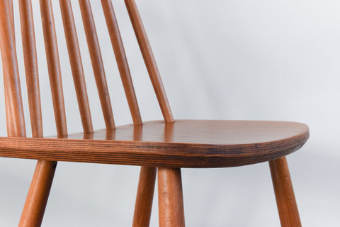 Vintage Set of Four Mid Century Beech Dining Tellus Chairs by IKEA