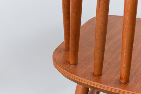 Vintage Set of Four Mid Century Beech Dining Tellus Chairs by IKEA