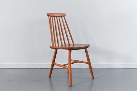 Vintage Set of Four Mid Century Beech Dining Tellus Chairs by IKEA