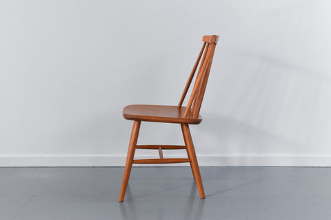 Vintage Set of Four Mid Century Beech Dining Tellus Chairs by IKEA