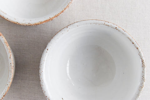 Vintage Set of Six Small Rustic Studio Pottery Bowls
