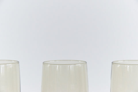 Vintage Set of Six Smoke Glass Tumblers