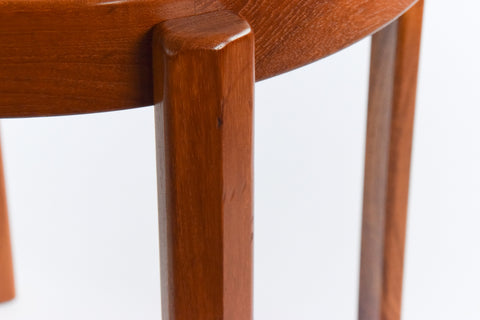 Vintage Set of Three Danish Stackable Side Tables by Møbelfabrikken Toften