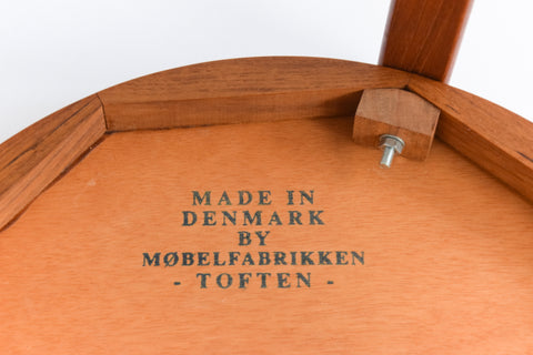 Vintage Set of Three Danish Stackable Side Tables by Møbelfabrikken Toften