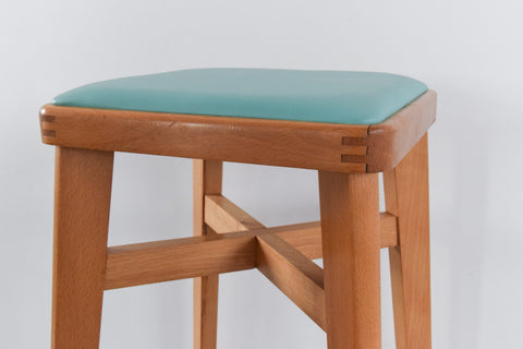 Vintage Single 1960s Wooden Bar Stool by Stoe