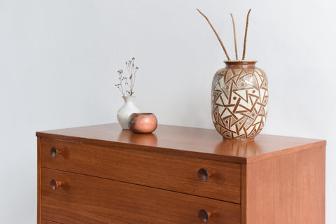 Vintage Small 1960s Teak Chest of Drawers by Avalon