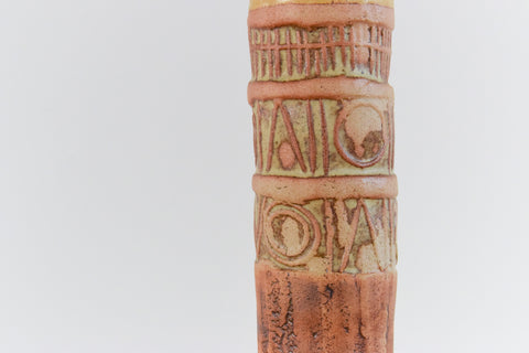 Vintage Small Cylindrical Studio Pottery Ceramic Vase by Louis Hudson