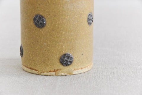 Vintage Small Patterned Studio Pottery Stoneware Pot / Vase